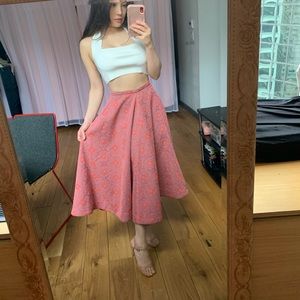 H&M conscious circle full jacquard flower skirt